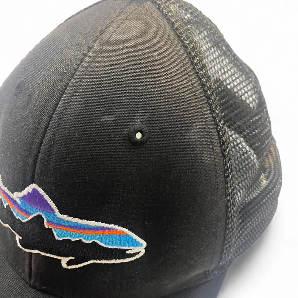 Patagonia Baseball Cap Embroidered Fish Gorpcore Utility Nautical